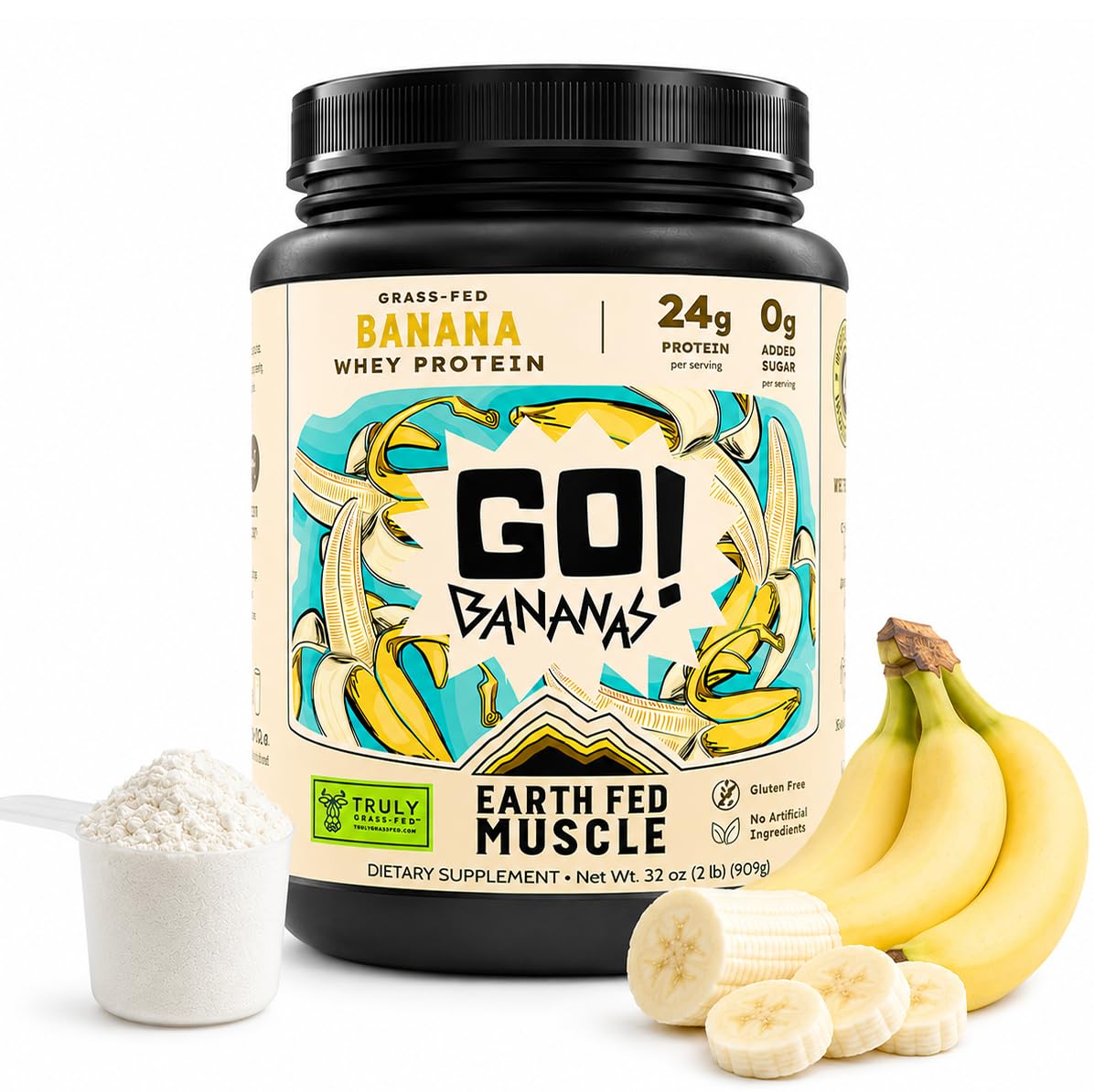 Earth Fed Muscle Whey Back Vanilla Irish Grass Fed Whey Protein Isolate