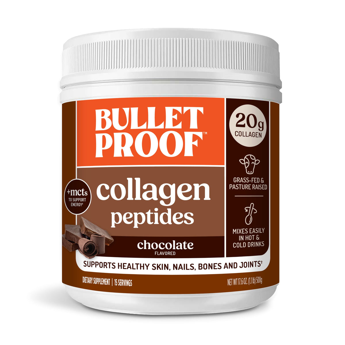 Bulletproof Unflavored Collagen Peptides Protein Powder, 17.6 oz
