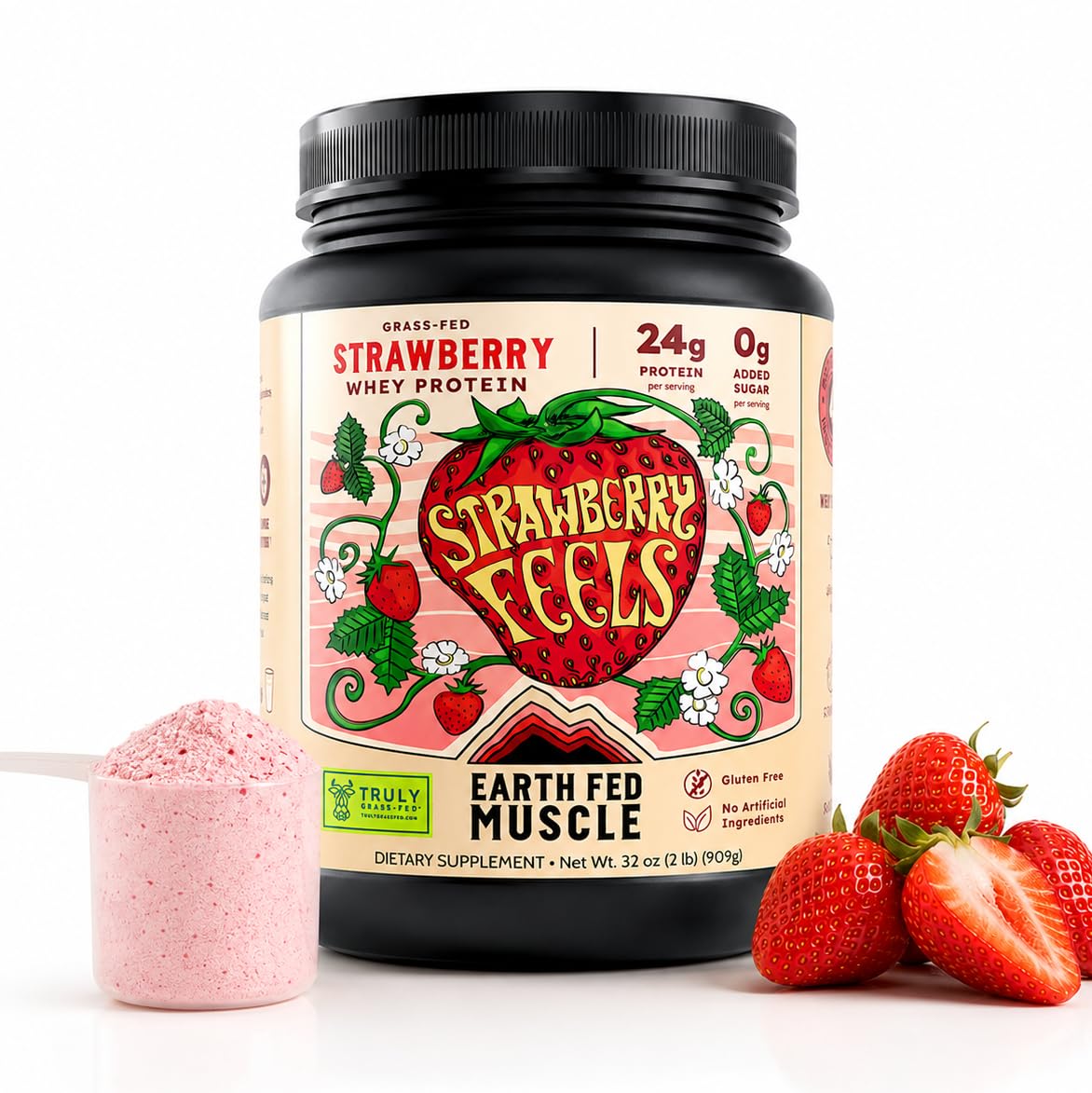 Earth Fed Muscle Whey Back Vanilla Irish Grass Fed Whey Protein Isolate