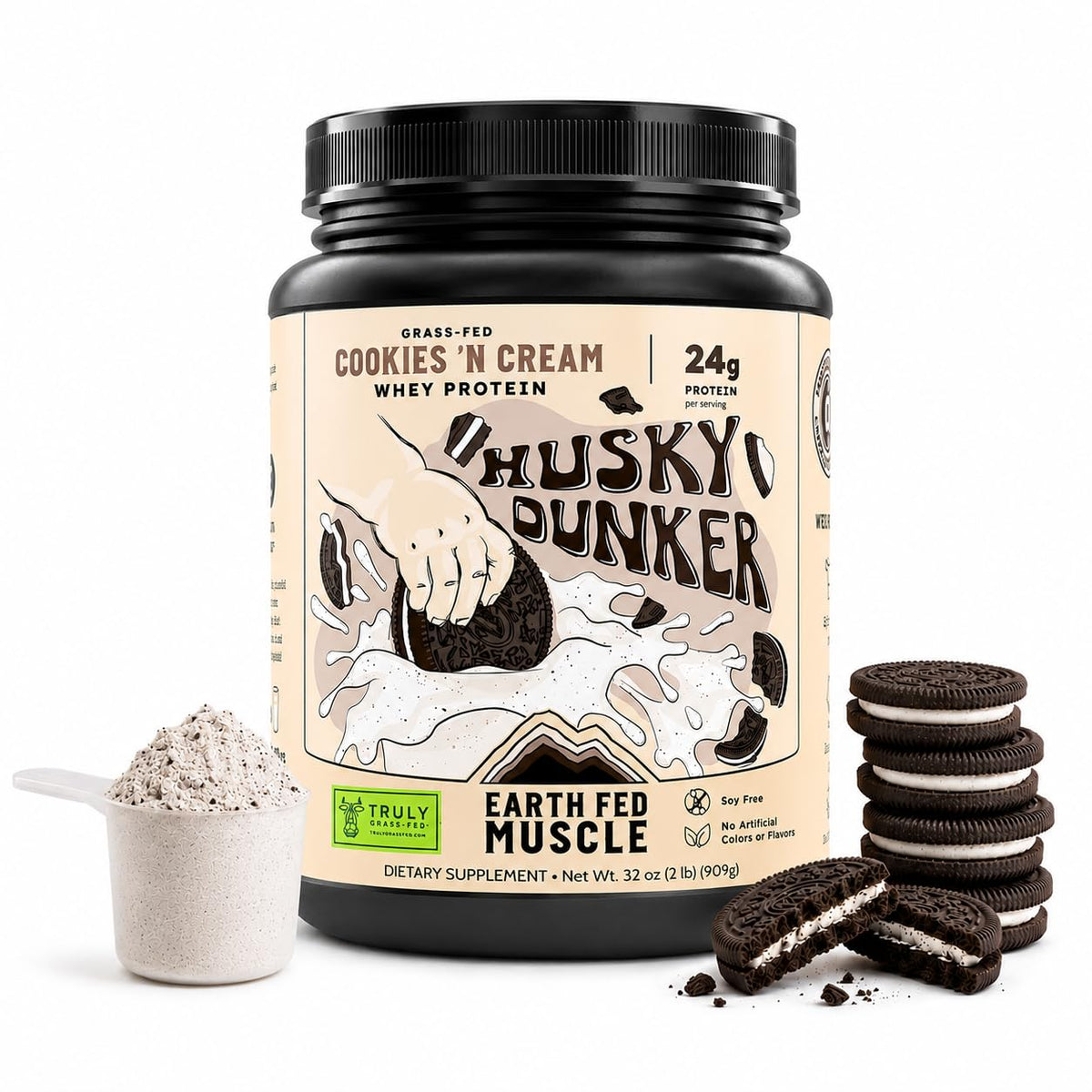 Earth Fed Muscle Whey Back Vanilla Irish Grass Fed Whey Protein Isolate
