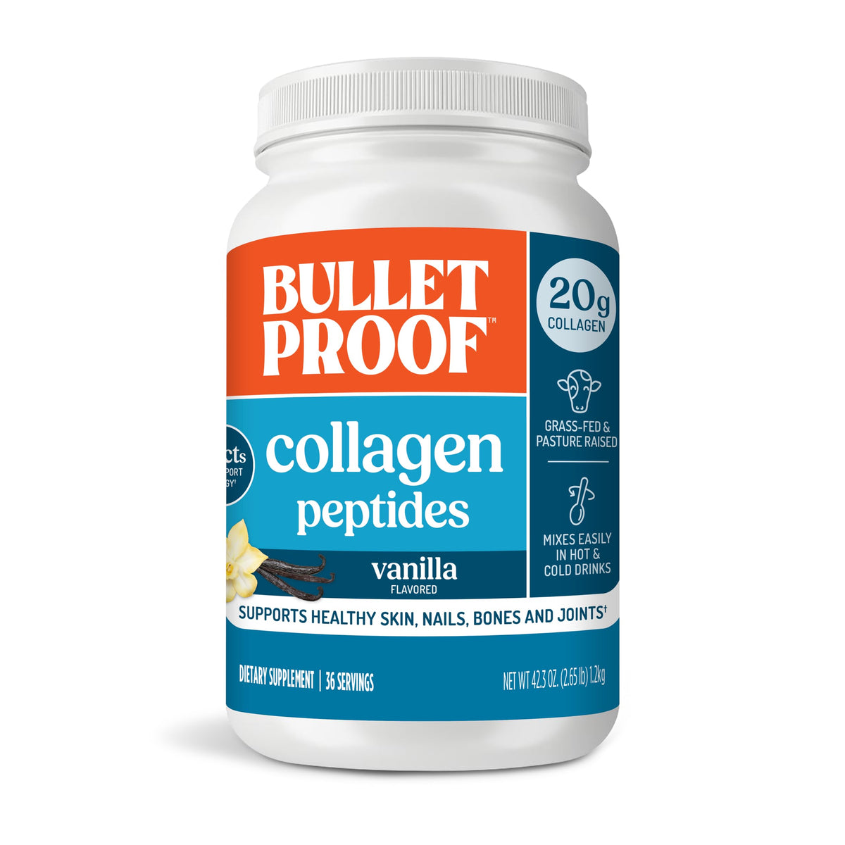 Bulletproof Unflavored Collagen Peptides Protein Powder, 17.6 oz