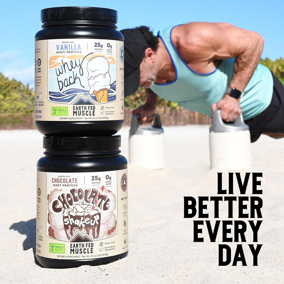 Earth Fed Muscle Whey Back Vanilla Irish Grass Fed Whey Protein Isolate