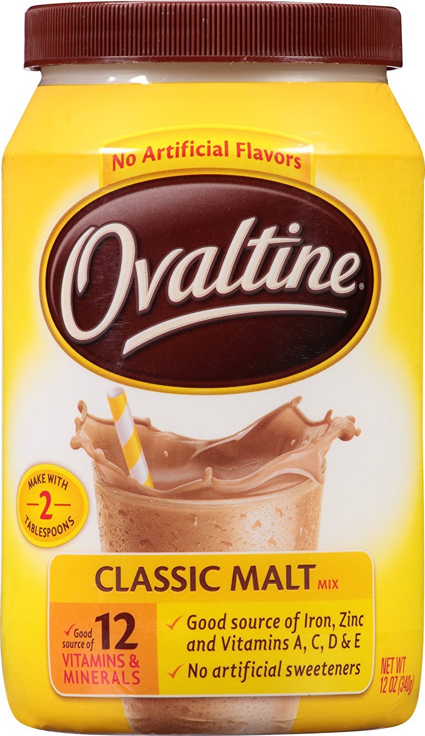 Ovaltine Rich Chocolate, 12-Ounce Tubs (Pack of 6)