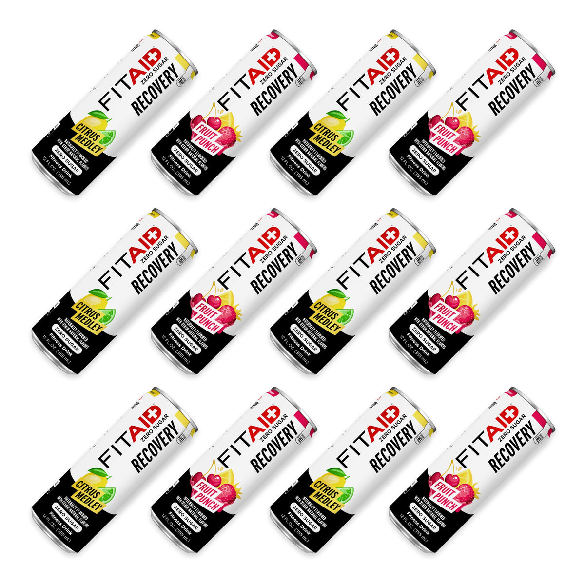 FITAID Post Workout Recovery Drink, Citrus Medley, 12 fl oz (24-Pack)