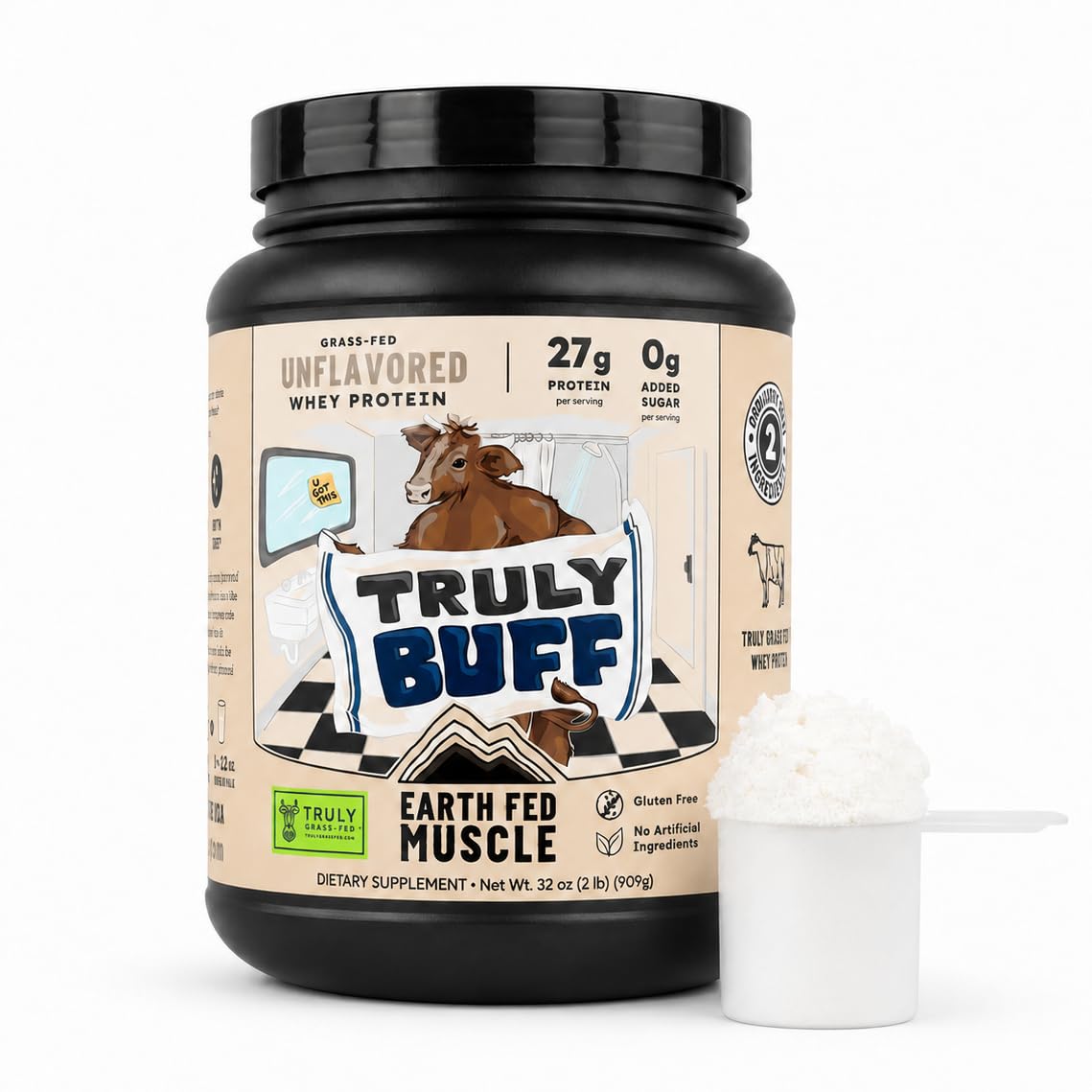 Earth Fed Muscle Whey Back Vanilla Irish Grass Fed Whey Protein Isolate