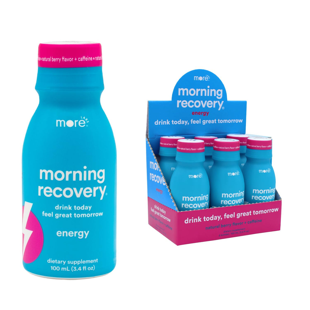 Morning Recovery DHM Electrolyte, Milk Thistle Drink Proprietary Formulation to Hydrate While Drinking, Non GMO, Vegan, Gluten-Free, Sugar-Free Lemon, Pack of 12