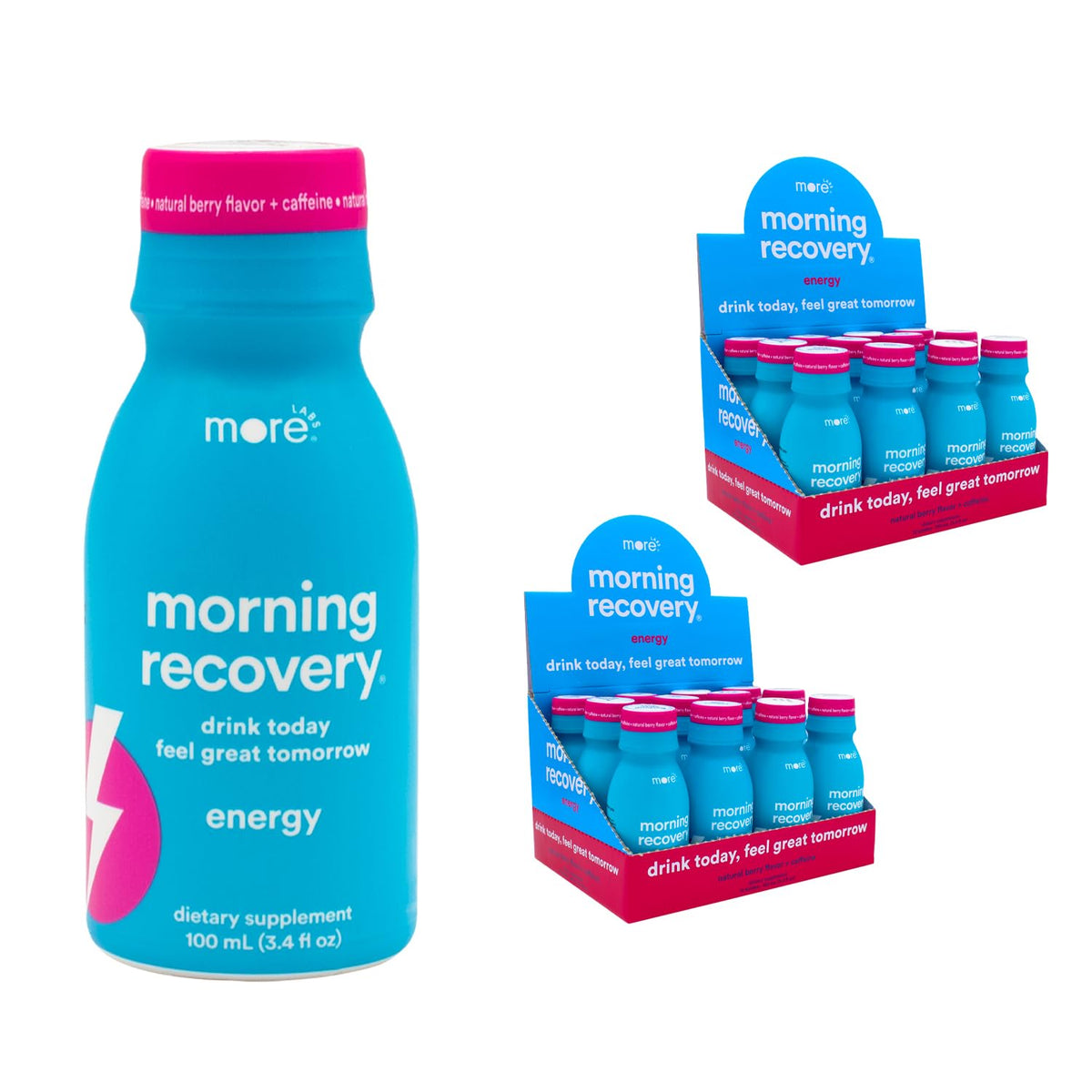 Morning Recovery DHM Electrolyte, Milk Thistle Drink Proprietary Formulation to Hydrate While Drinking, Non GMO, Vegan, Gluten-Free, Sugar-Free Lemon, Pack of 12