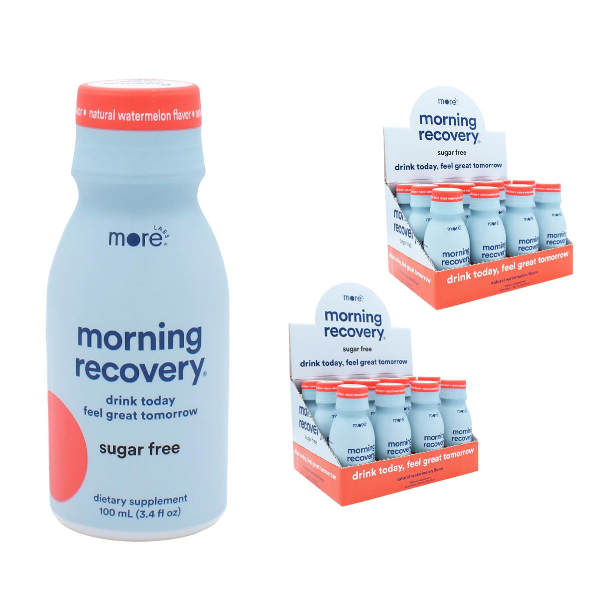Morning Recovery DHM Electrolyte, Milk Thistle Drink Proprietary Formulation to Hydrate While Drinking, Non GMO, Vegan, Gluten-Free, Sugar-Free Lemon, Pack of 12