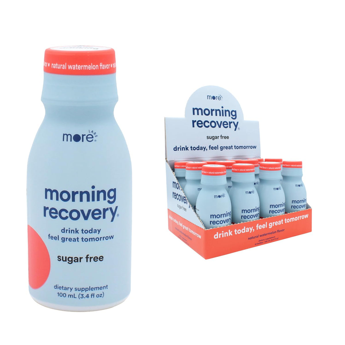 Morning Recovery DHM Electrolyte, Milk Thistle Drink Proprietary Formulation to Hydrate While Drinking, Non GMO, Vegan, Gluten-Free, Sugar-Free Lemon, Pack of 12
