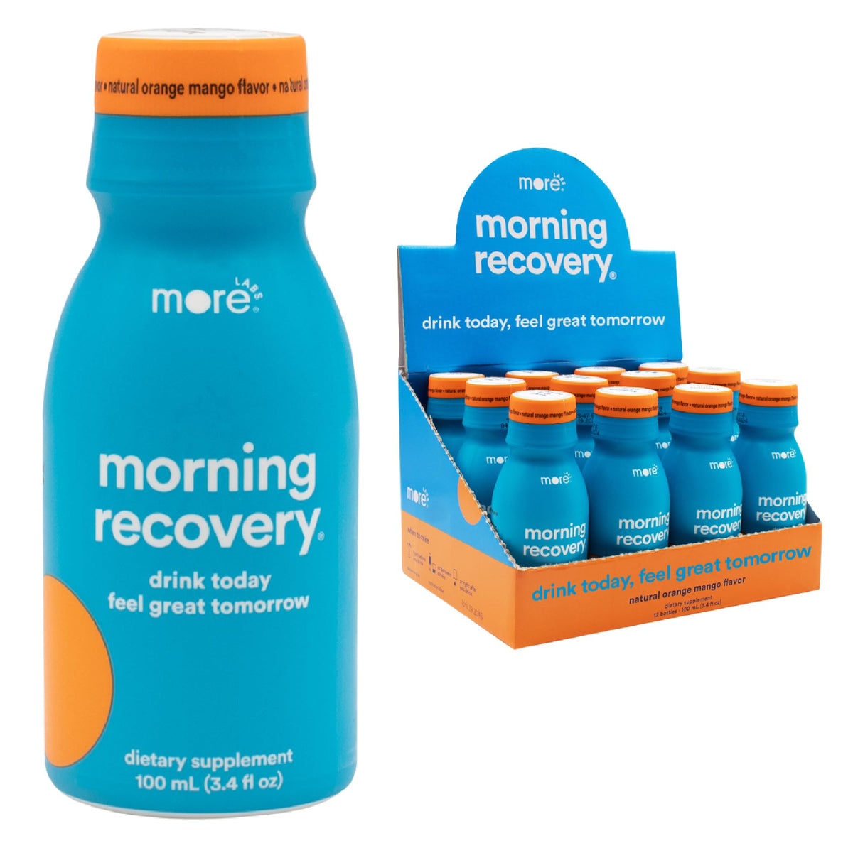 Morning Recovery DHM Electrolyte, Milk Thistle Drink Proprietary Formulation to Hydrate While Drinking, Non GMO, Vegan, Gluten-Free, Sugar-Free Lemon, Pack of 12