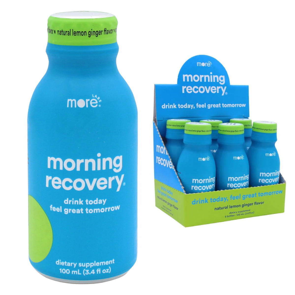 Morning Recovery DHM Electrolyte, Milk Thistle Drink Proprietary Formulation to Hydrate While Drinking, Non GMO, Vegan, Gluten-Free, Sugar-Free Lemon, Pack of 12