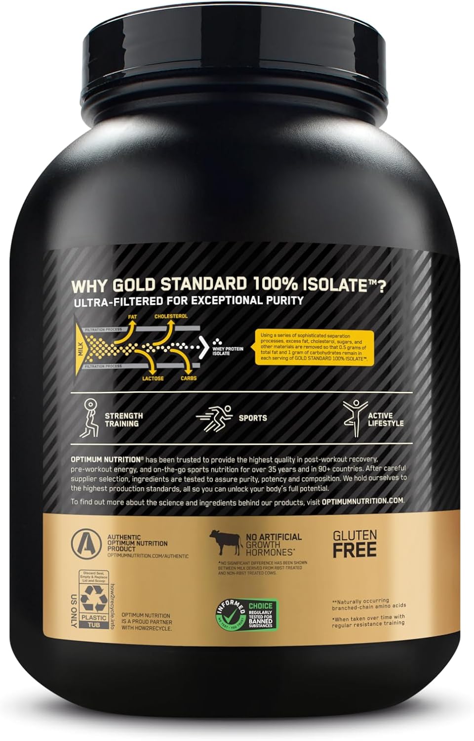 Optimum Nutrition Gold Standard Isolate Protein Powder Chocolate Bliss 3 LB