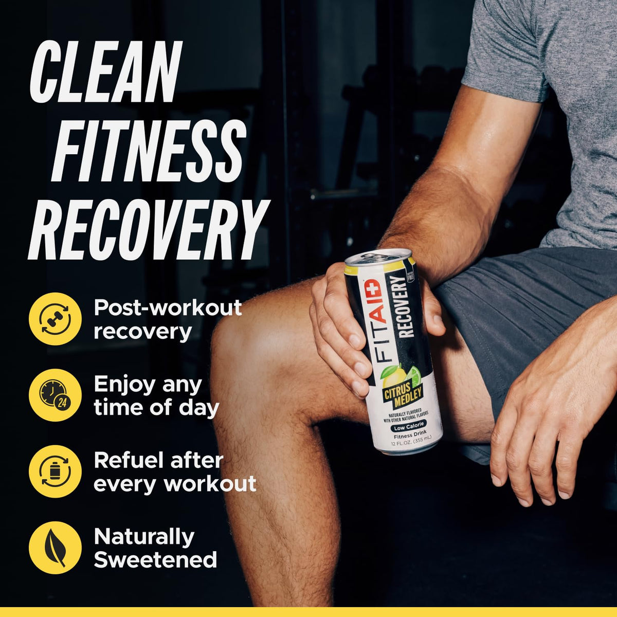 FITAID Post Workout Recovery Drink, Citrus Medley, 12 fl oz (24-Pack)