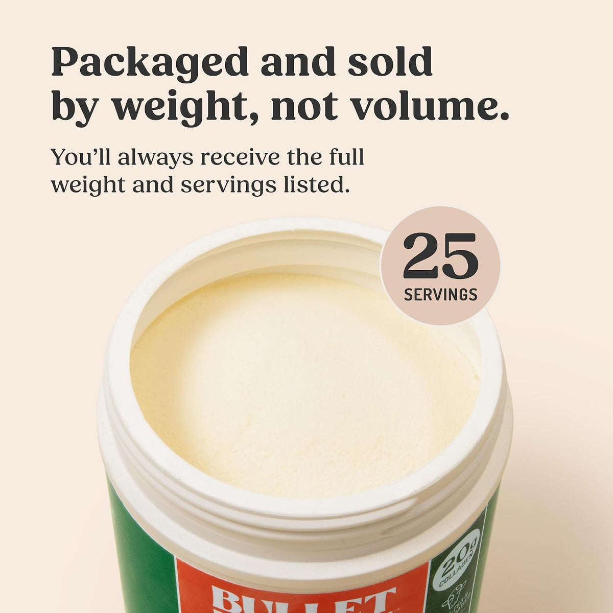 Bulletproof Unflavored Collagen Peptides Protein Powder, 17.6 oz