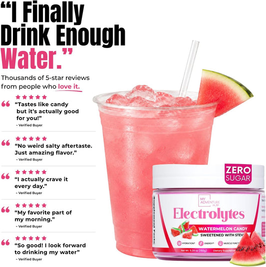Electrolytes Powder – Watermelon Sugar Free Hydration Drink Mix 30 Servings