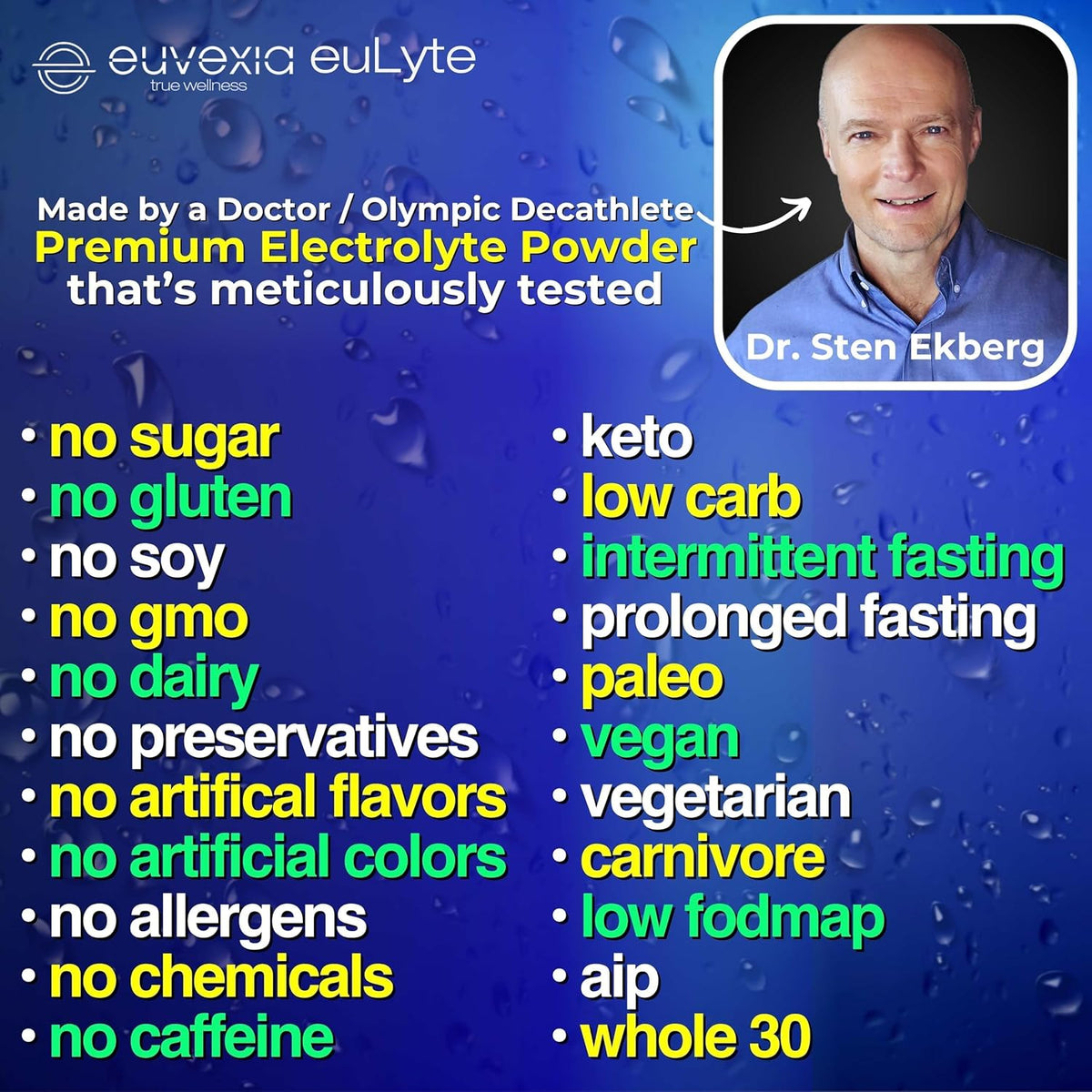 Sugar Free Electrolytes Powder Instant Hydration Drink Mix Lemon Lime