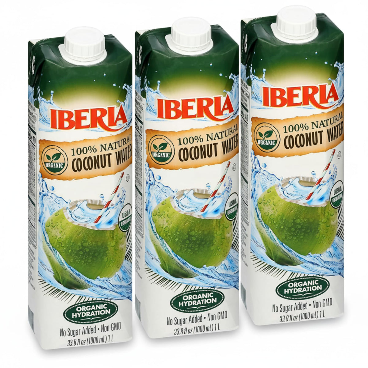 Iberia 100% Pure Organic Coconut Water, 11.1 fl. oz. (Pack of 24)
